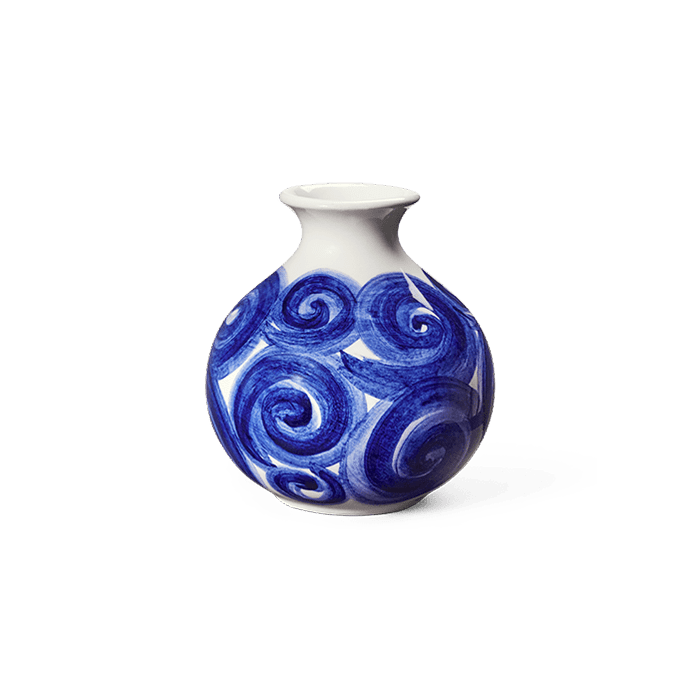 Kähler Tulle Vase, Blue, H: 4.1"