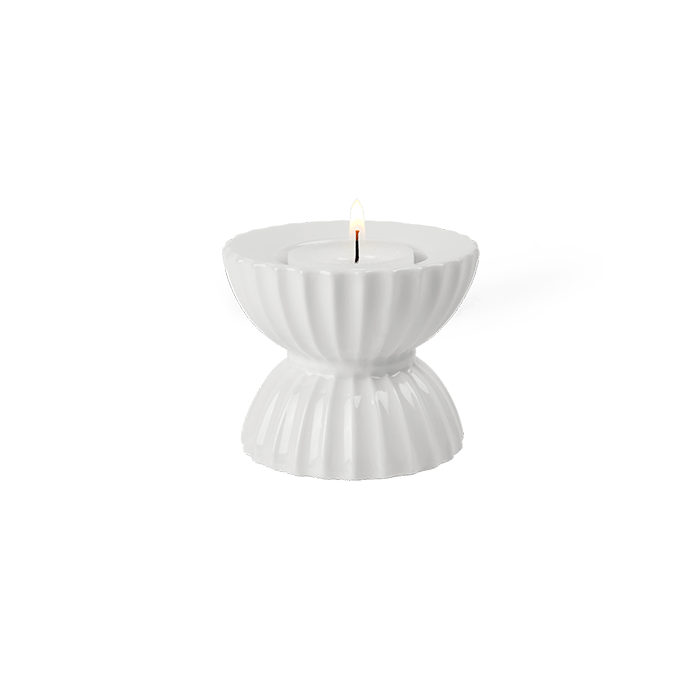 Lyngby Porcelæn Tura Candleholder, H: 2.6"