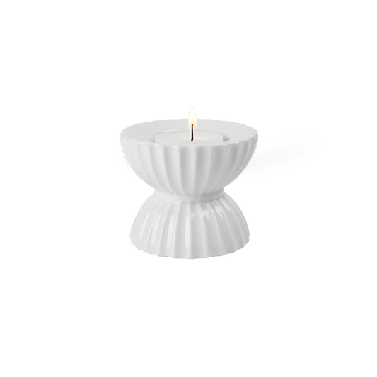 Lyngby Porcelæn Tura Candleholder, H: 2.6"