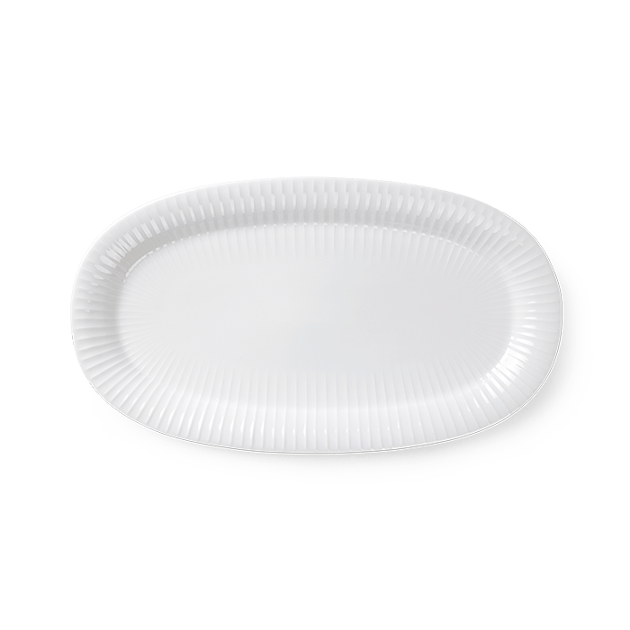 Kähler Hammershøi Oval Serving Dish, White, W: 15.7"