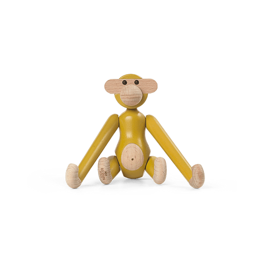 Kay Bojesen Vintage Monkey, Mini, Yellow, H: 3.7"