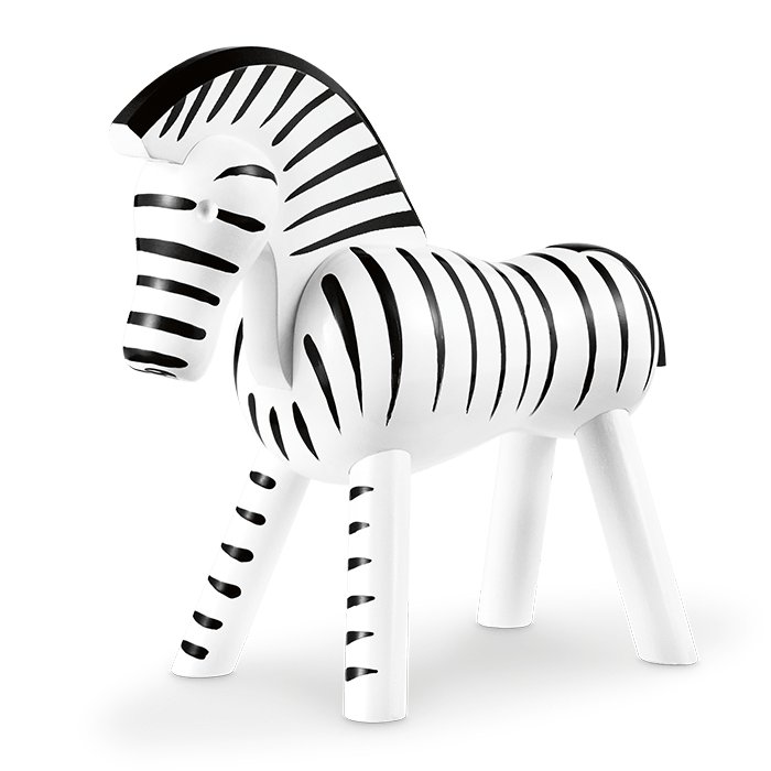 Kay Bojesen Zebra, Black/White, H: 5.5"