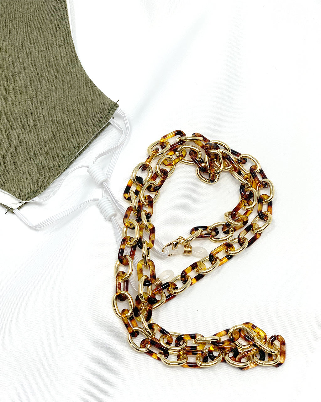 Chunky Resin Convertible Necklace Face Cover / Glasses Chain