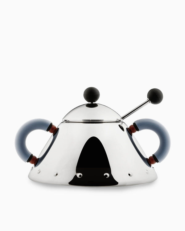 Alessi 9097 Sugar Bowl with Spoon Front View