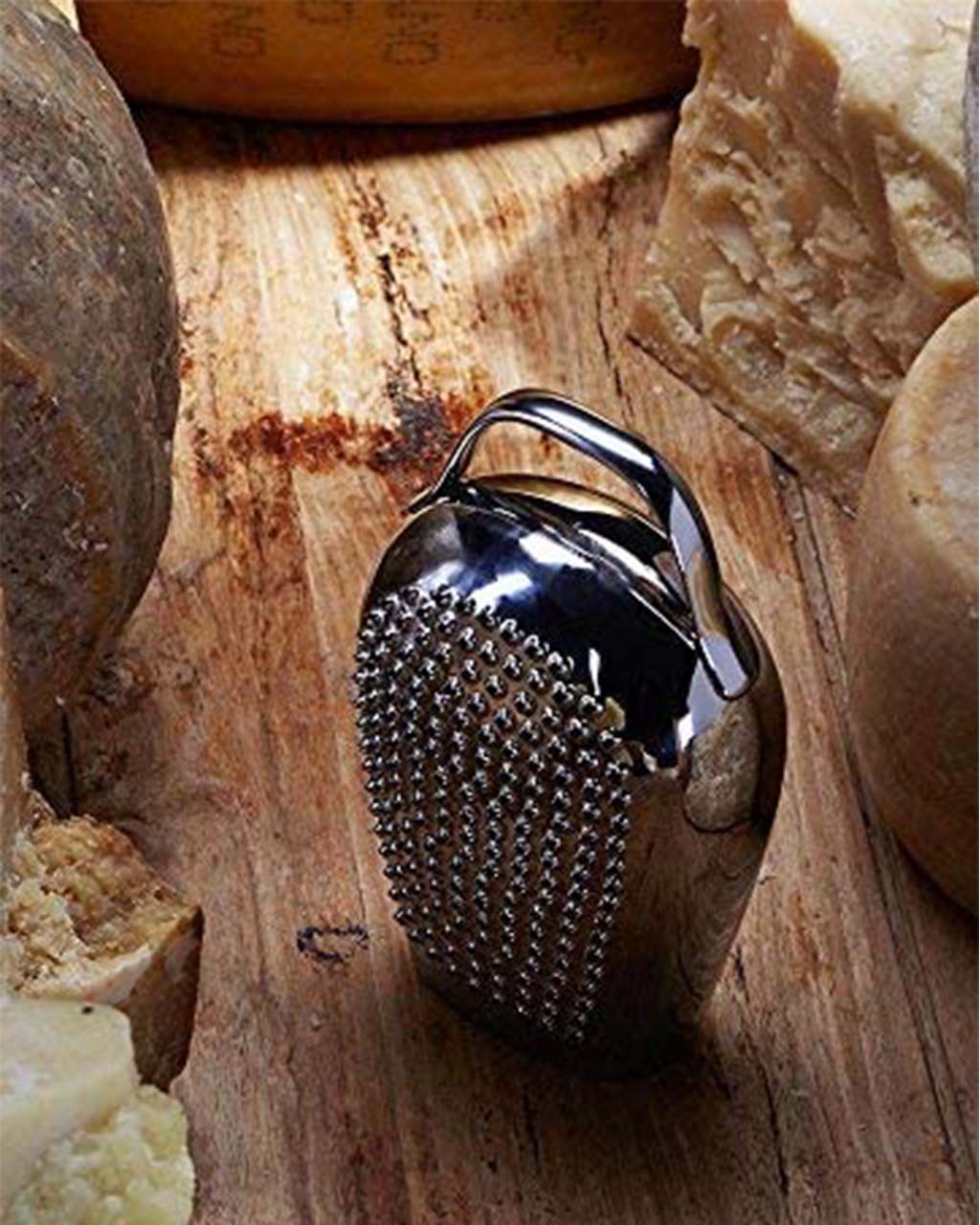 Alessi Birillo Cheese Grater in Use