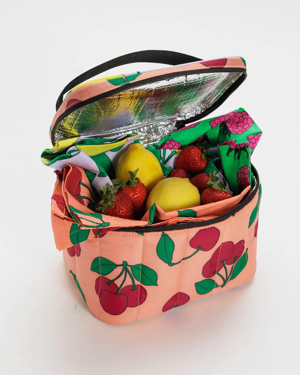 Interior of Baggu Puffy Lunch Bag