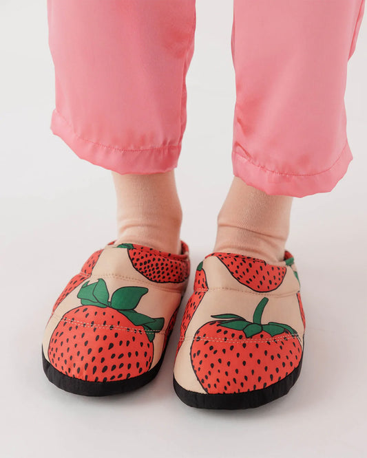 Baggu Puffy Slippers with fleece lining