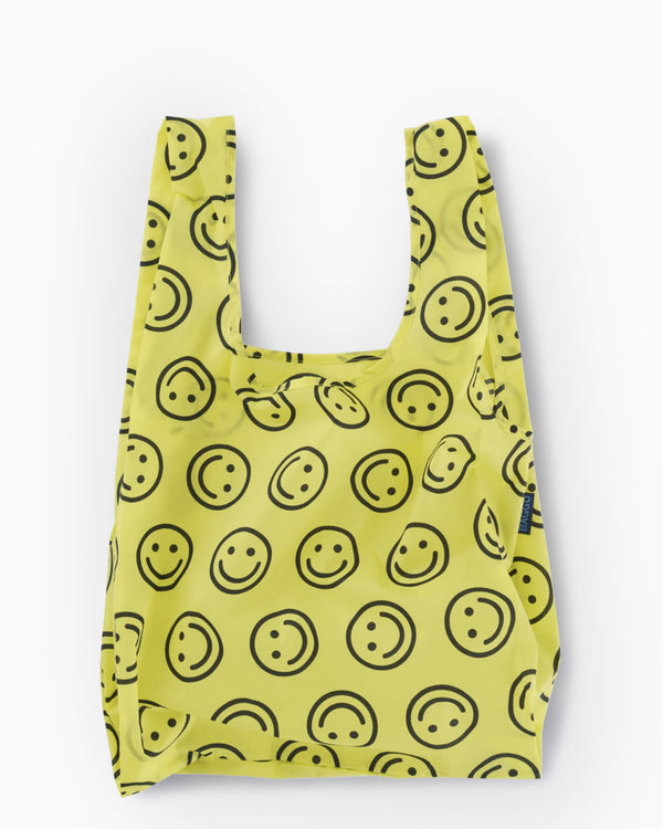 Baggu Standard Reusable Bag in Yellow Happy