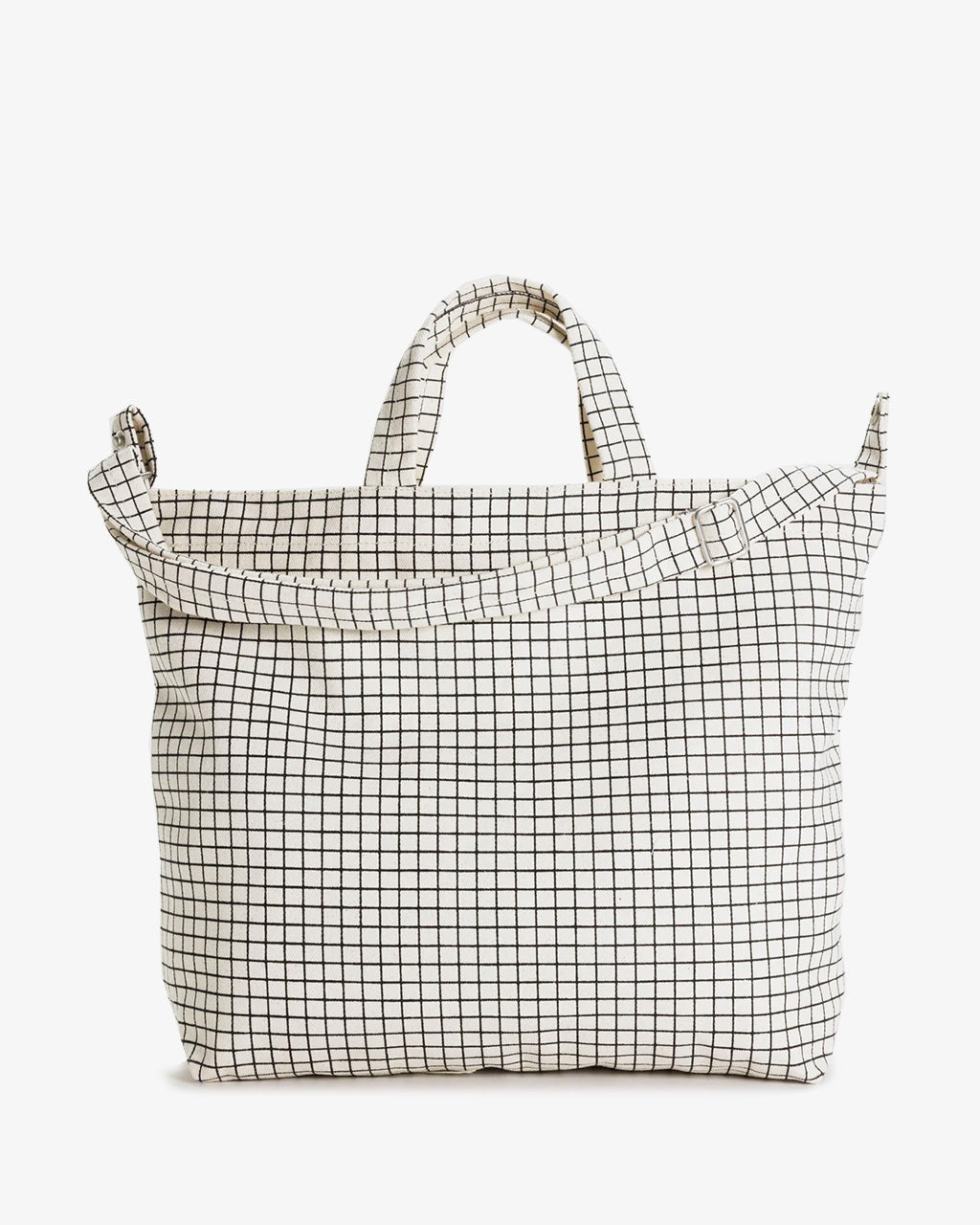 Baggu Horizontal Zip Duck Bag in Natural Grid | Natural Grid