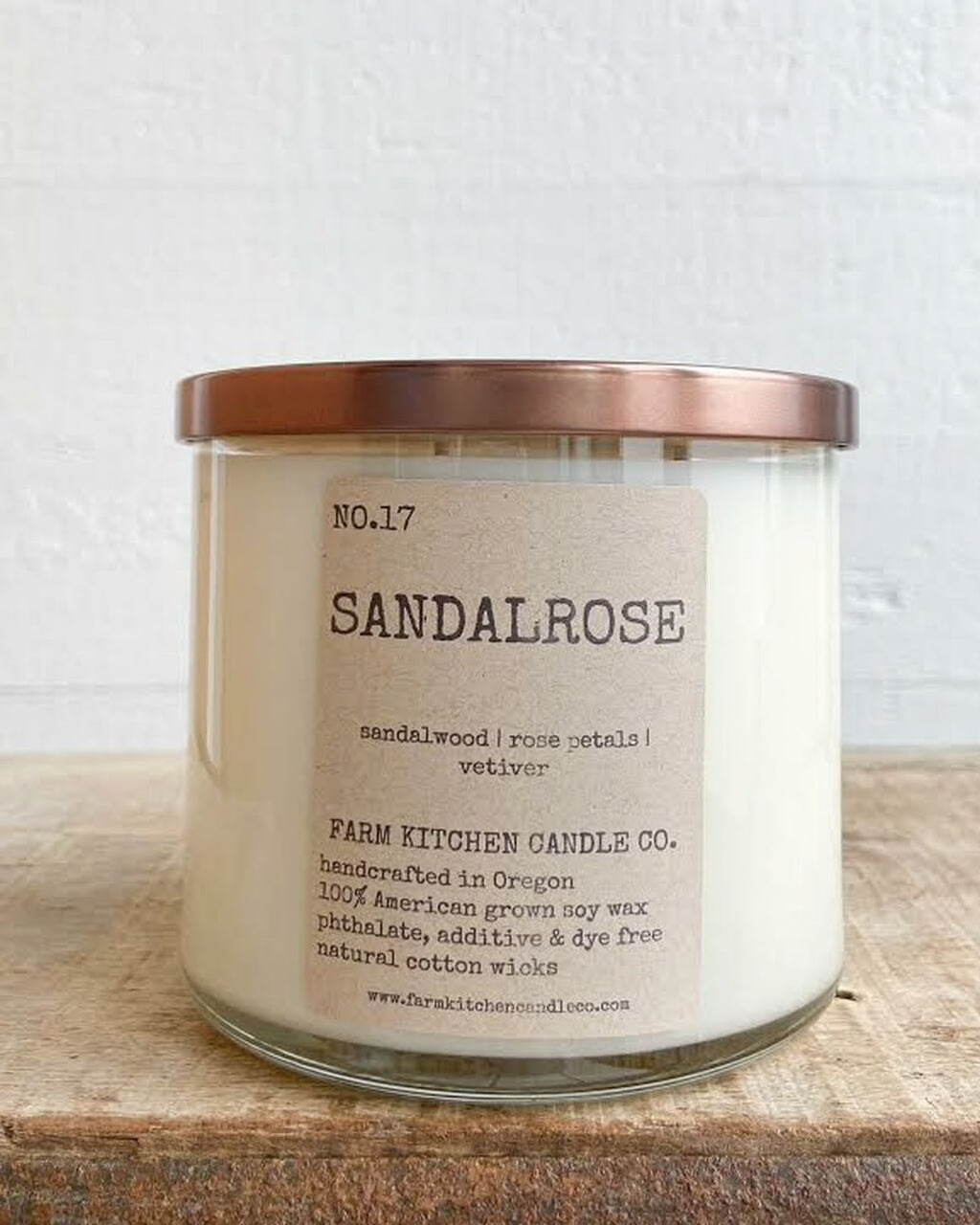 Farm Kitchen Sandalrose Soy Candle 1