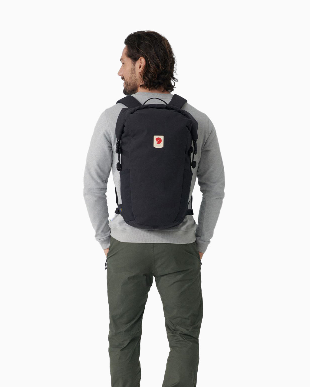 Fjallraven Ulvo Rolltop 30L Backpack in Use | Black