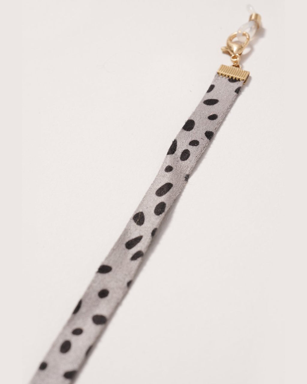 Cheetah Print Suede Face Cover / Glasses Chain