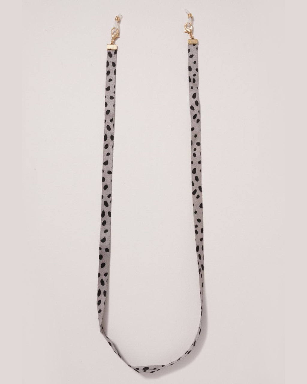 Cheetah Print Suede Face Cover / Glasses Chain
