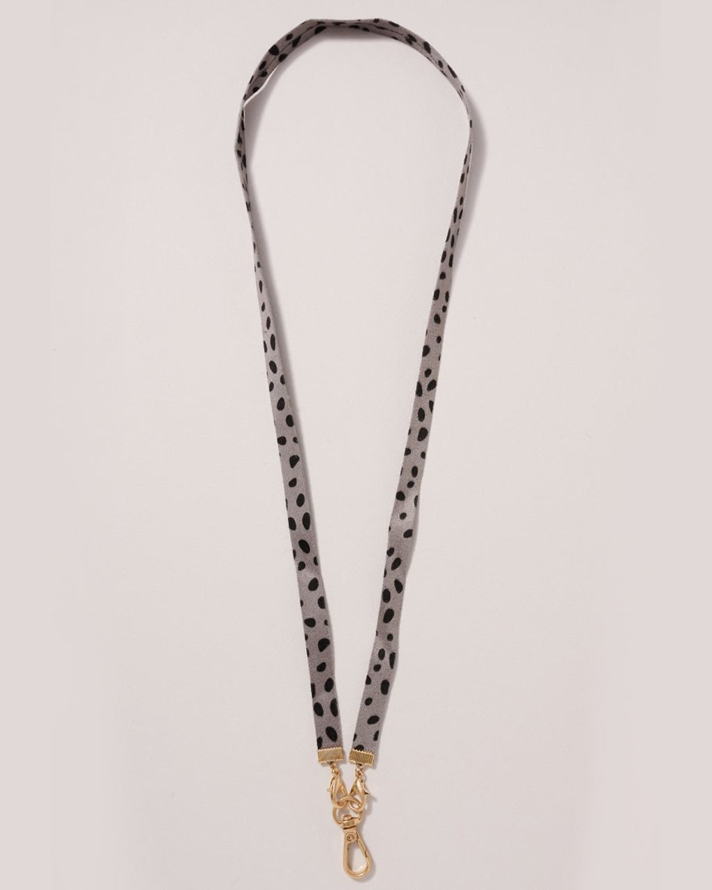 Cheetah Print Suede Face Cover / Glasses Chain