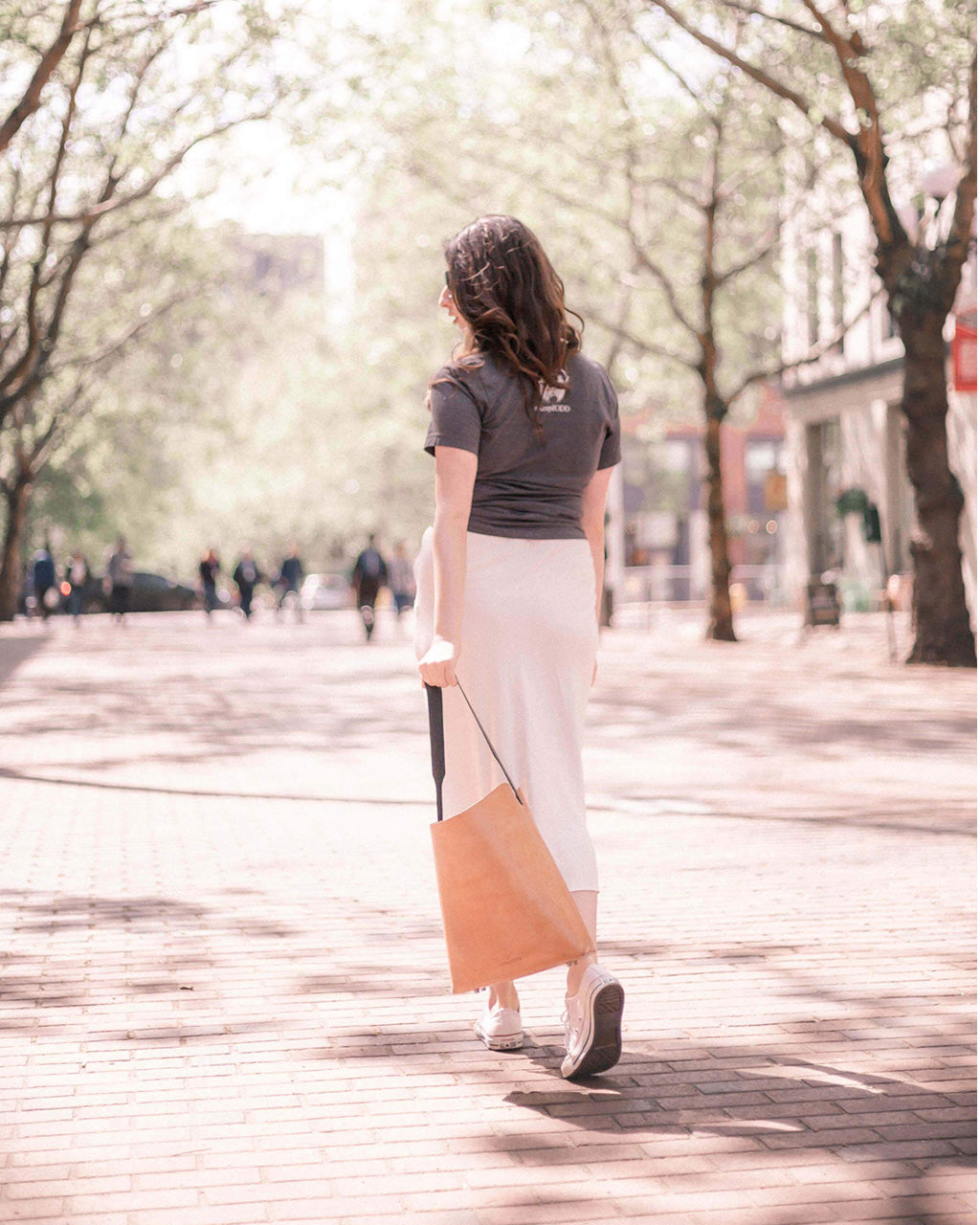 Aks Mathur Bucket Tote in Use