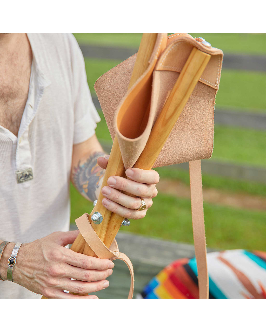 Hunker Goods Leather Camp Chair