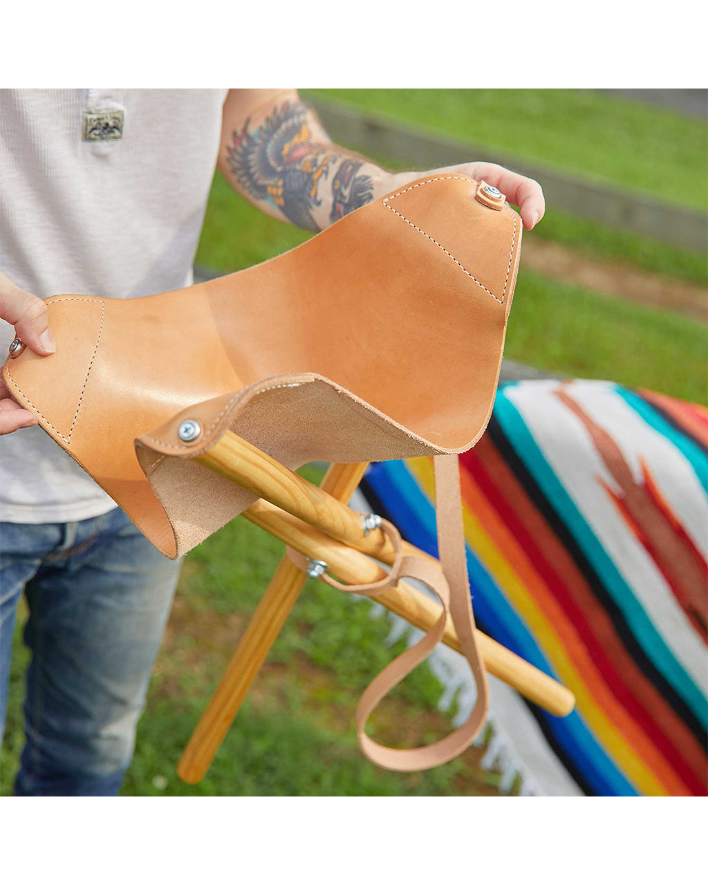 Hunker Goods Leather Camp Chair