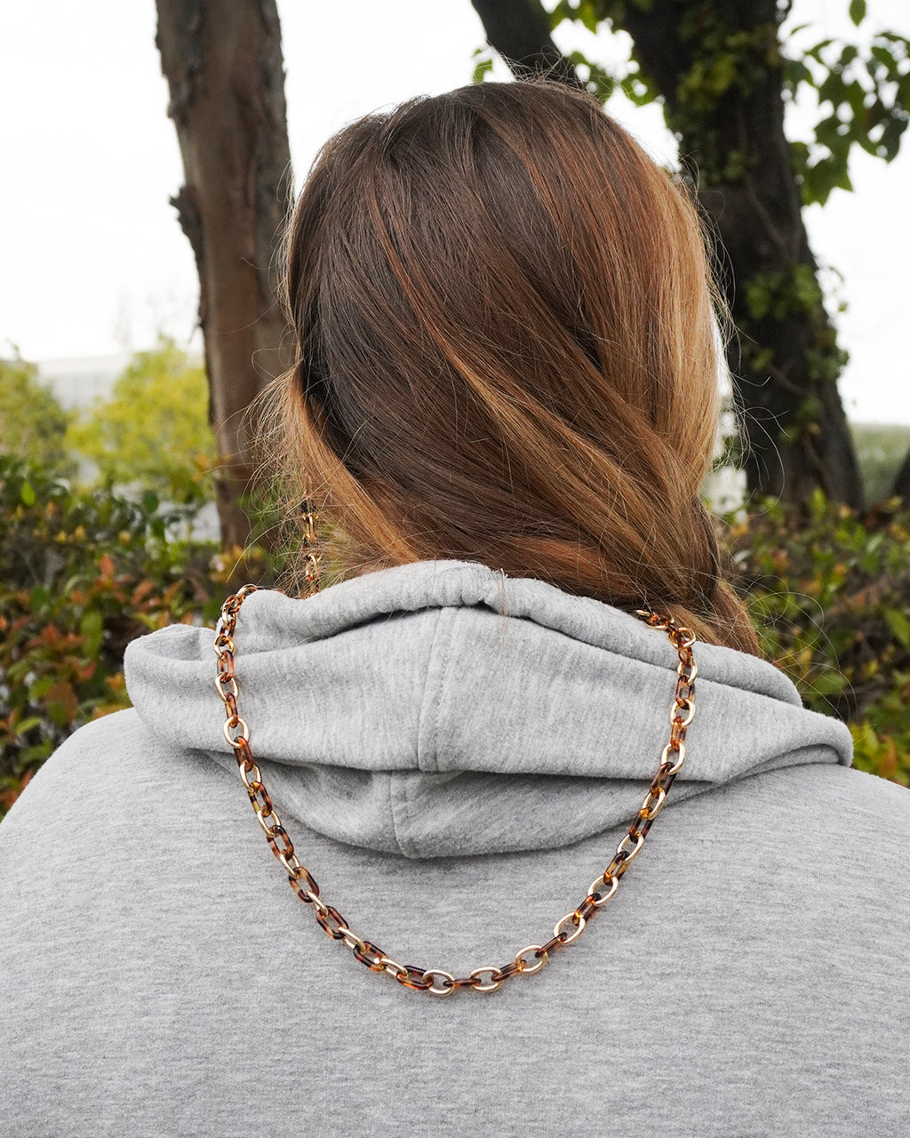 Chunky Resin Convertible Necklace Face Cover / Glasses Chain