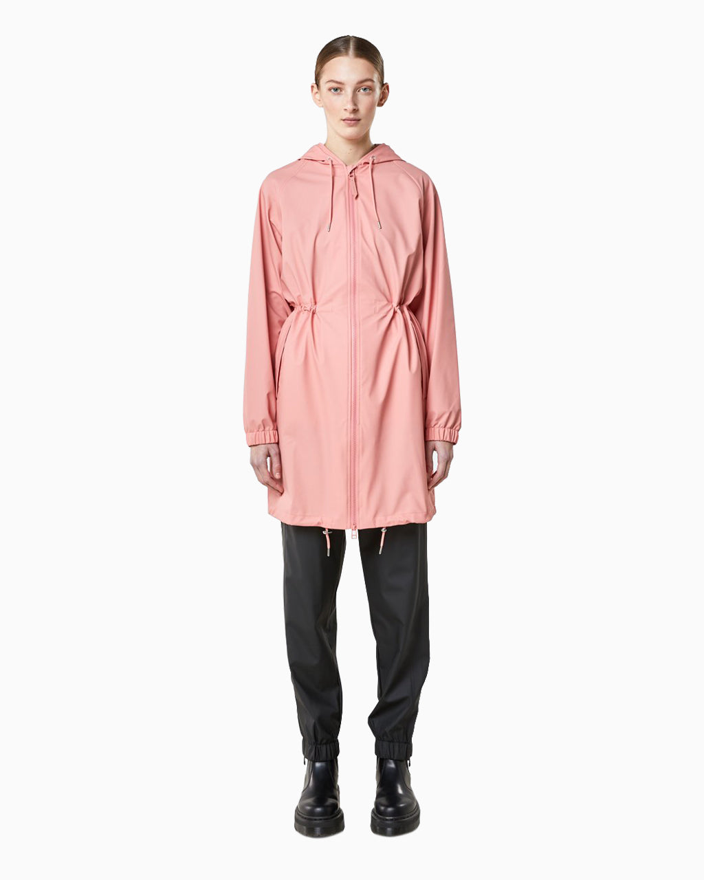 RAINS Long W Jacket - Coral