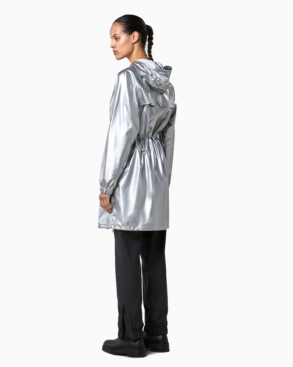 RAINS Long W Jacket - Silver