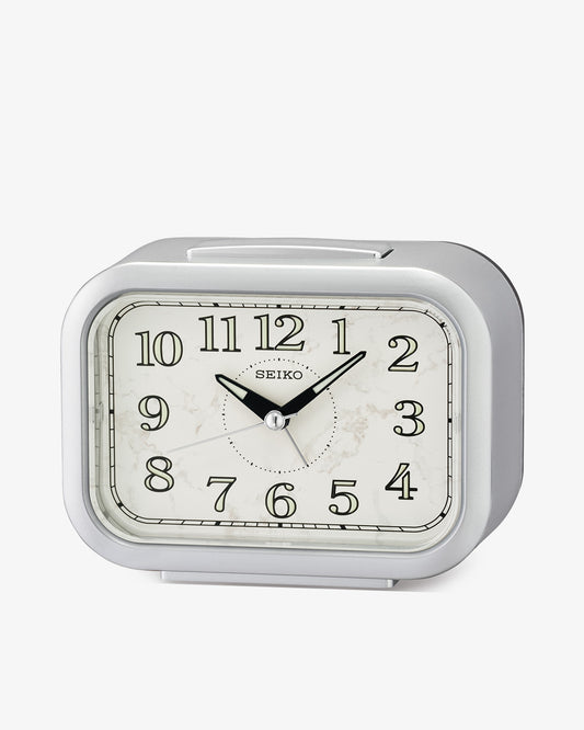 Seiko Kinzo Alarm Clock Silver Grey