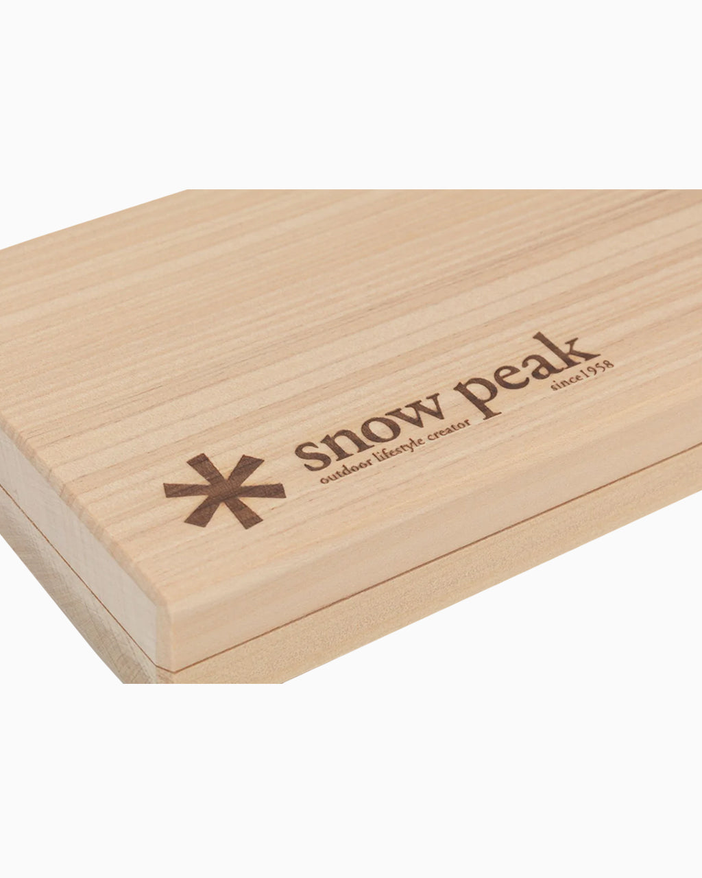 Snow Peak Chopping Board Set - Birch Wood Cutting Board & Stainless Steel  Chef Knife - Kitchen Cookware Set for Outdoor Cooking - Essential Gear for