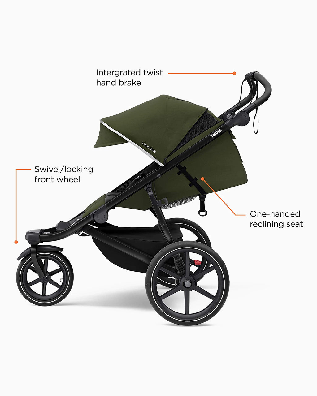 Thule Urban Glide 2 Jogging Stroller | Cypress Green