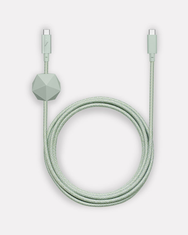Native Union Type-C Desk Cable Green Front View