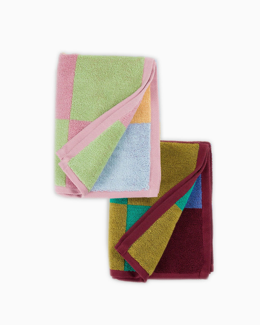 Baggu Hand Towel Set in Checks on Checks | Checks-On-Checks