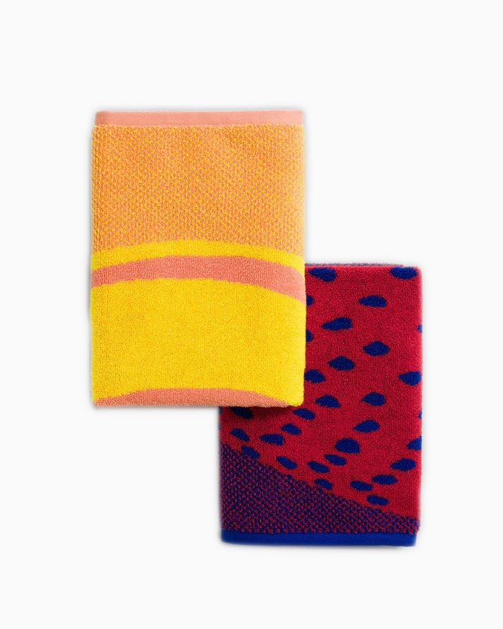 Baggu Bath Towel in Jewel Checks