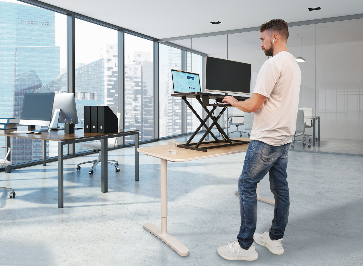 OCOMMO Standing Desk Converter - Black