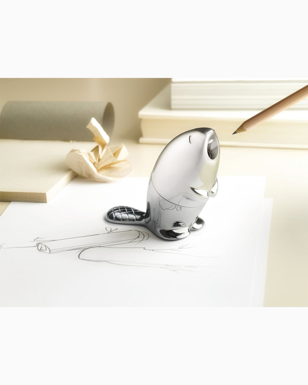 Alessi Kastor Pencil Sharpener in Use